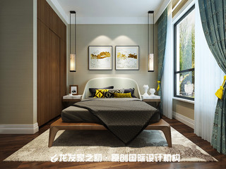 120平新中式卧室装修设计图