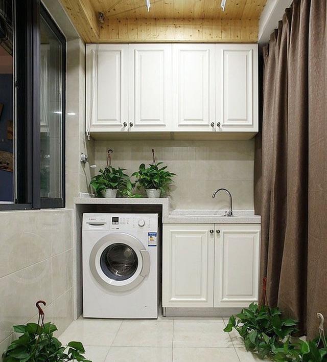 阳台新装的洗衣柜太实用啦，给设计师一个大大的赞！小户型别错过