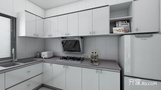90平简欧风格公寓厨房装修效果图