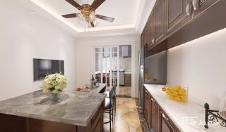 250平欧式风格别墅厨房装修效果图