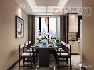 108㎡新中式三居餐厅装修效果图