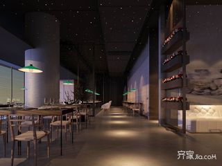 中式禅意茶餐厅装修效果图