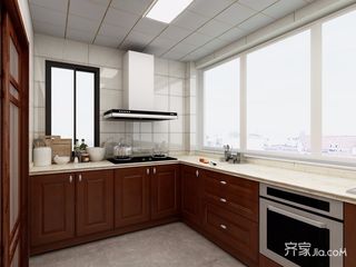 128平中式风格三居厨房装修效果图