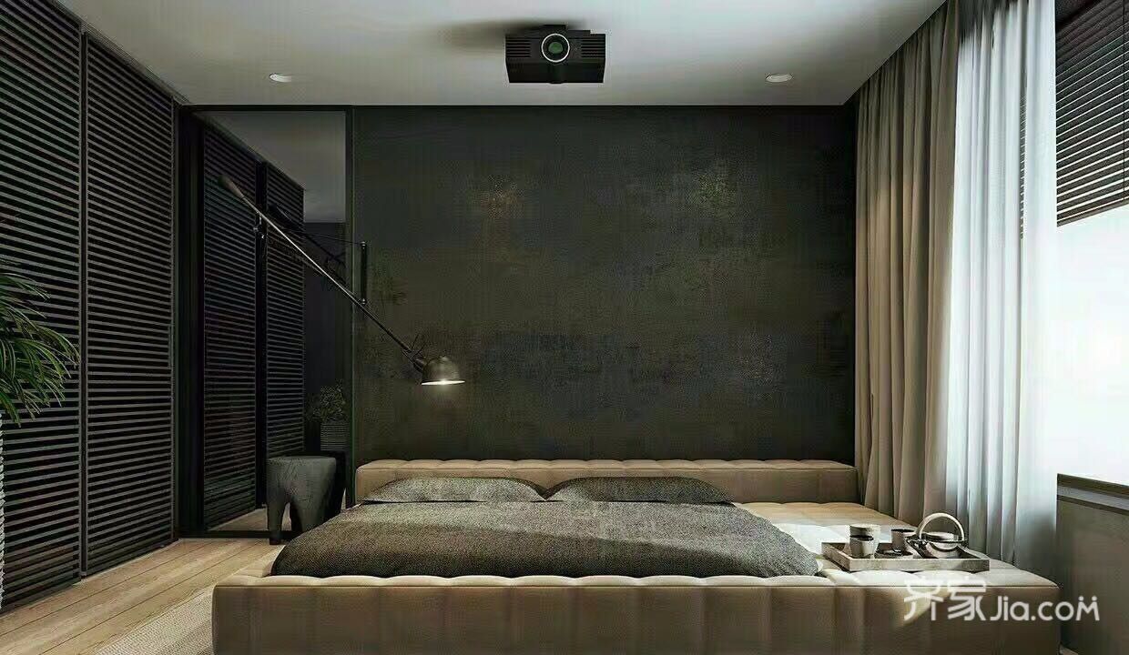 现代工业风格两居卧室装修效果图