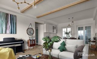 130平北欧风三居客厅装修沙发设计图