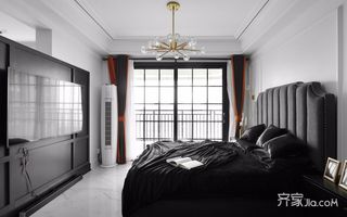 黑白现代轻奢风卧室装修效果图
