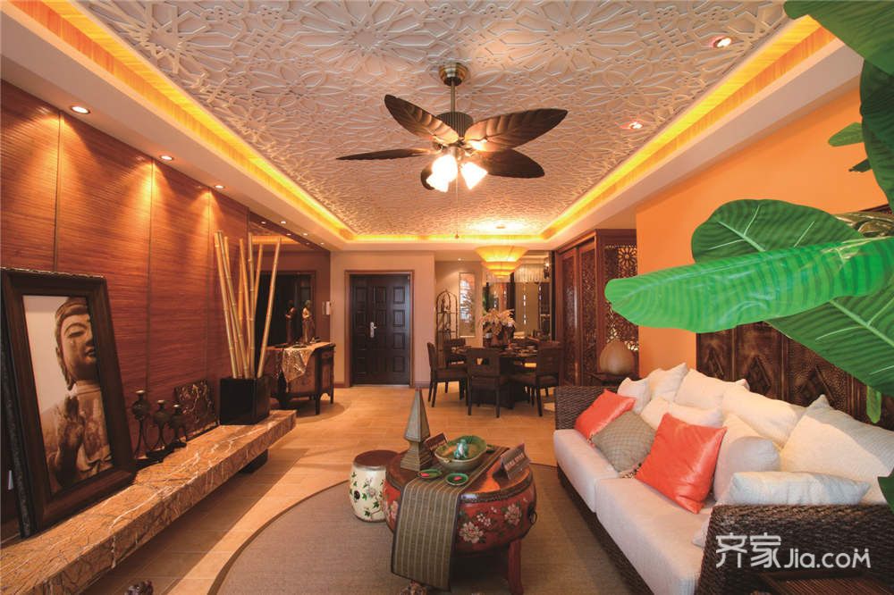 东南亚风格大户型装修客厅效果图