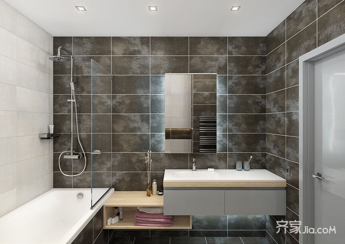 欧式别墅玻璃浴室装修图片 – 设计本装修效果图