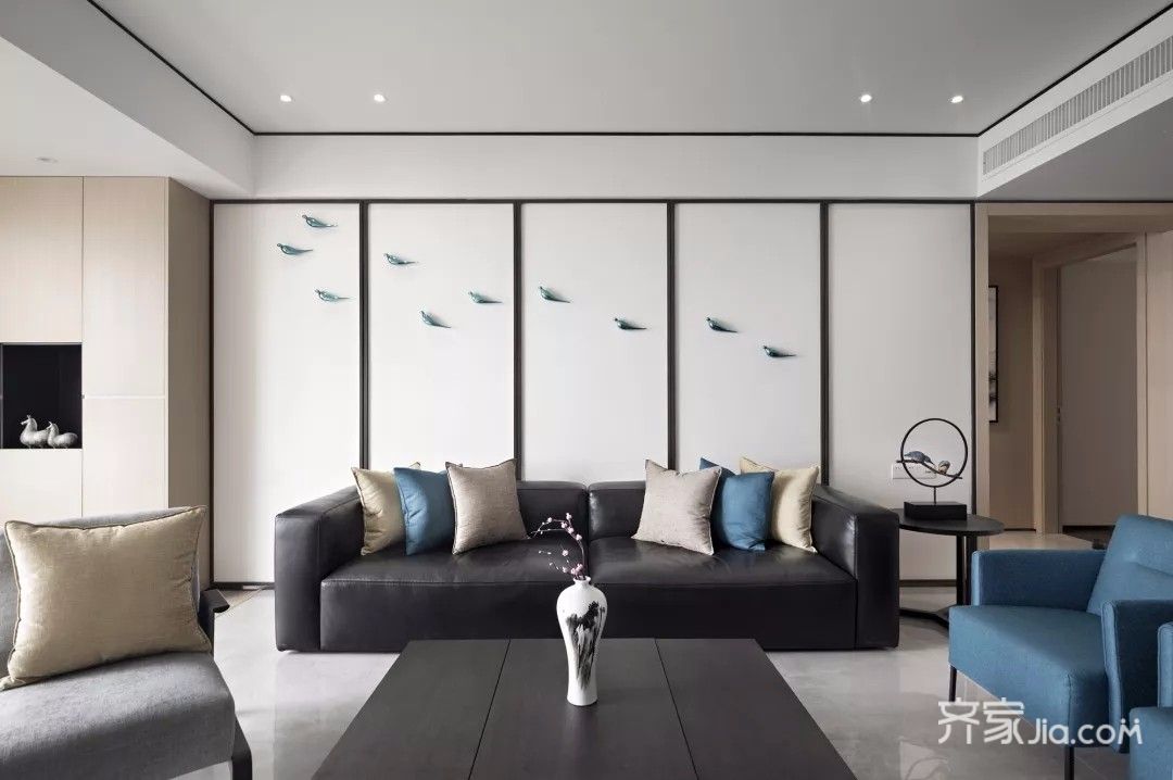新中式风三居室客厅装修设计效果图