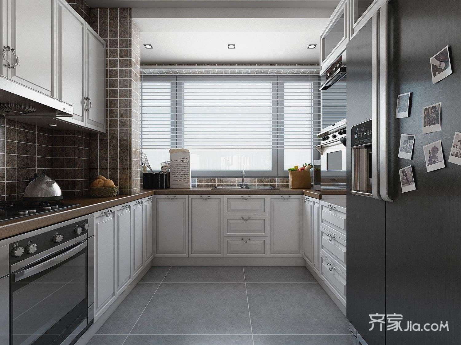 170平新中式三居厨房装修效果图