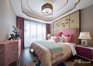 新中式别墅装修卧室效果图