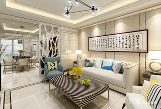 150平米现代简约客厅装修效果图