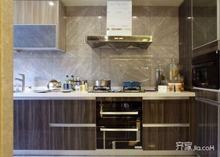 简约中式三居装修厨房设计图