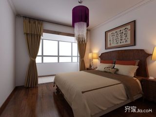 110平中式风格三居卧室装修设计图
