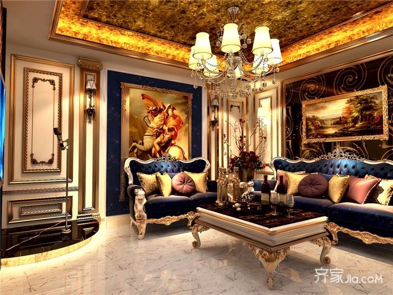 娱乐会所,100万以上,140平米以上装修,欧式风格,客厅