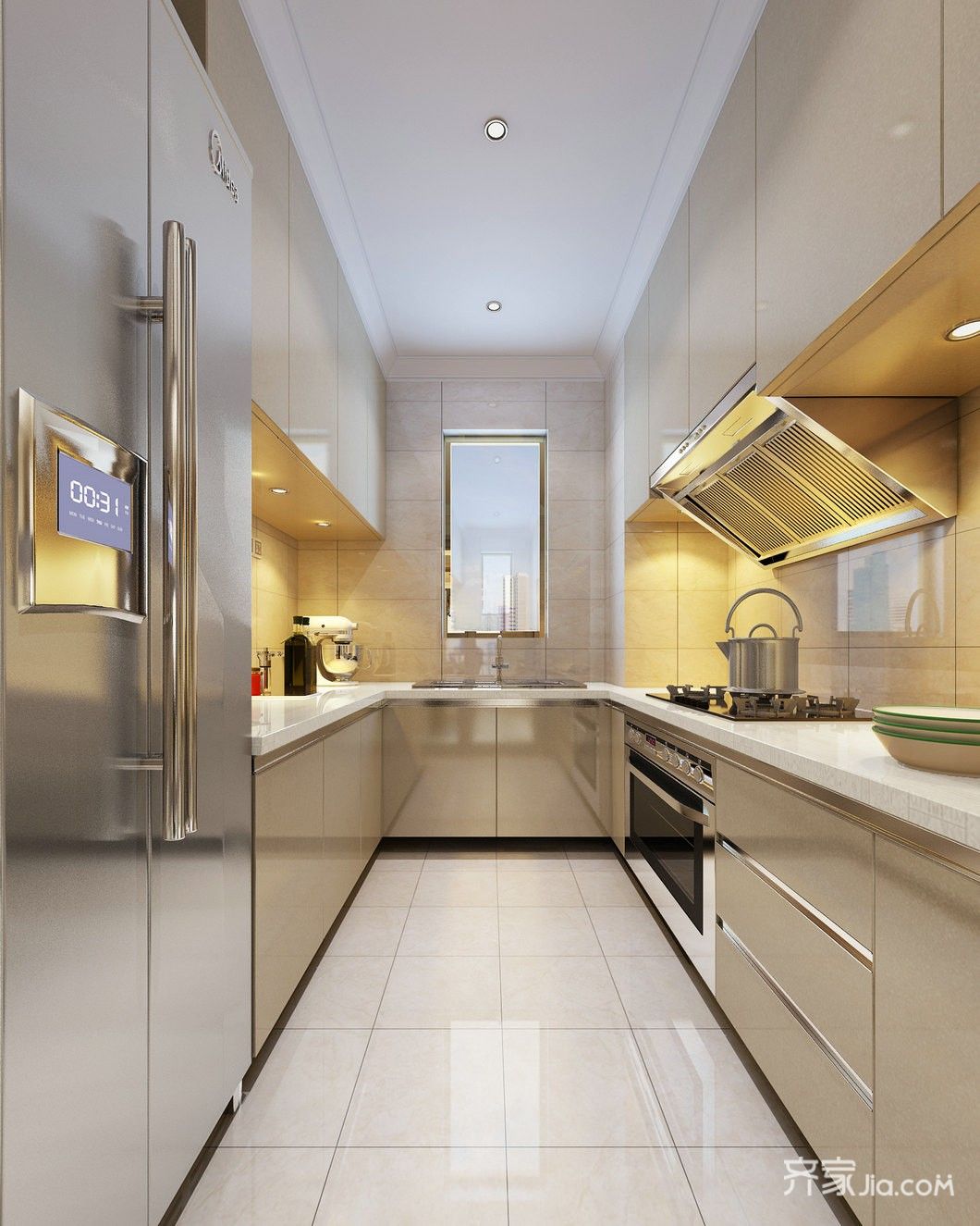 100平米现代风格厨房装修效果图