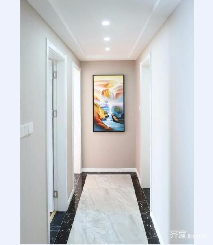 100平现代简约三居装修走廊设计图