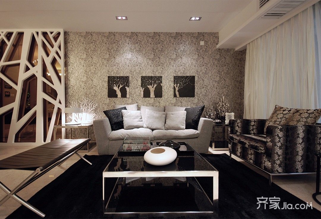 现代风格三居之家沙发背景墙装修效果图