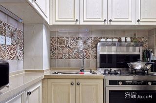 90平美式风格装修厨房设计图