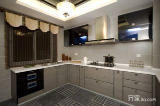 135平新中式风格厨房装修效果图