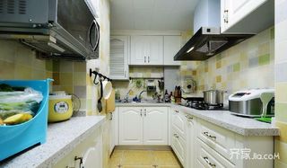 86平二居地中海风格装修厨房设计图