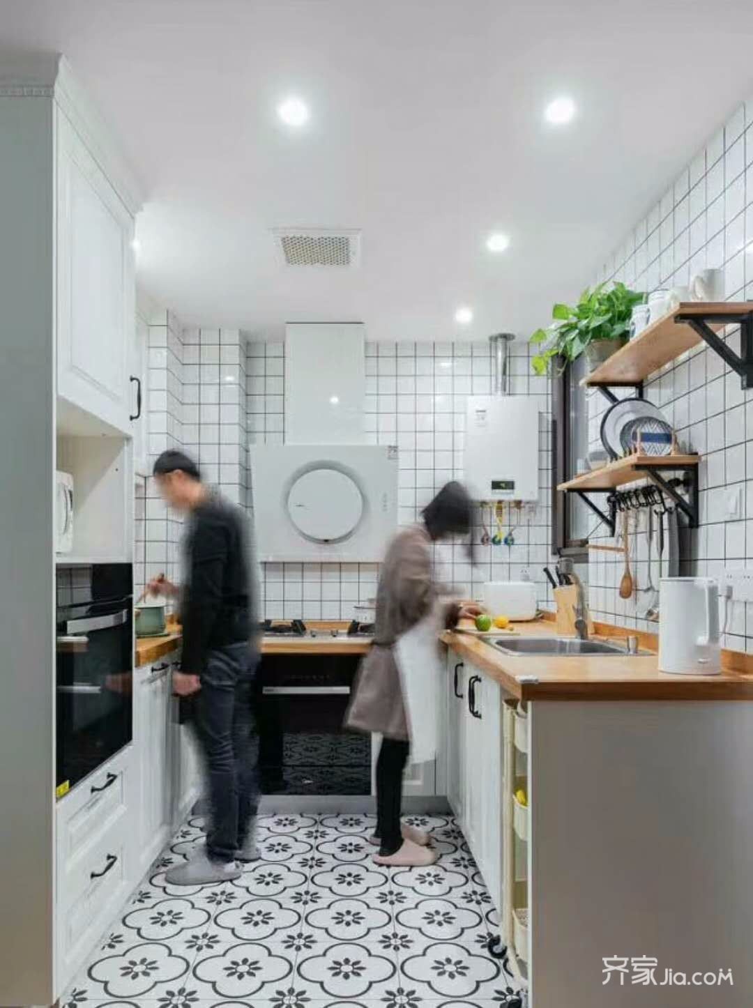 小户型北欧风三居装修厨房搭配图