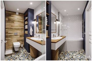 两居室宜家风格装修卫生间搭配图