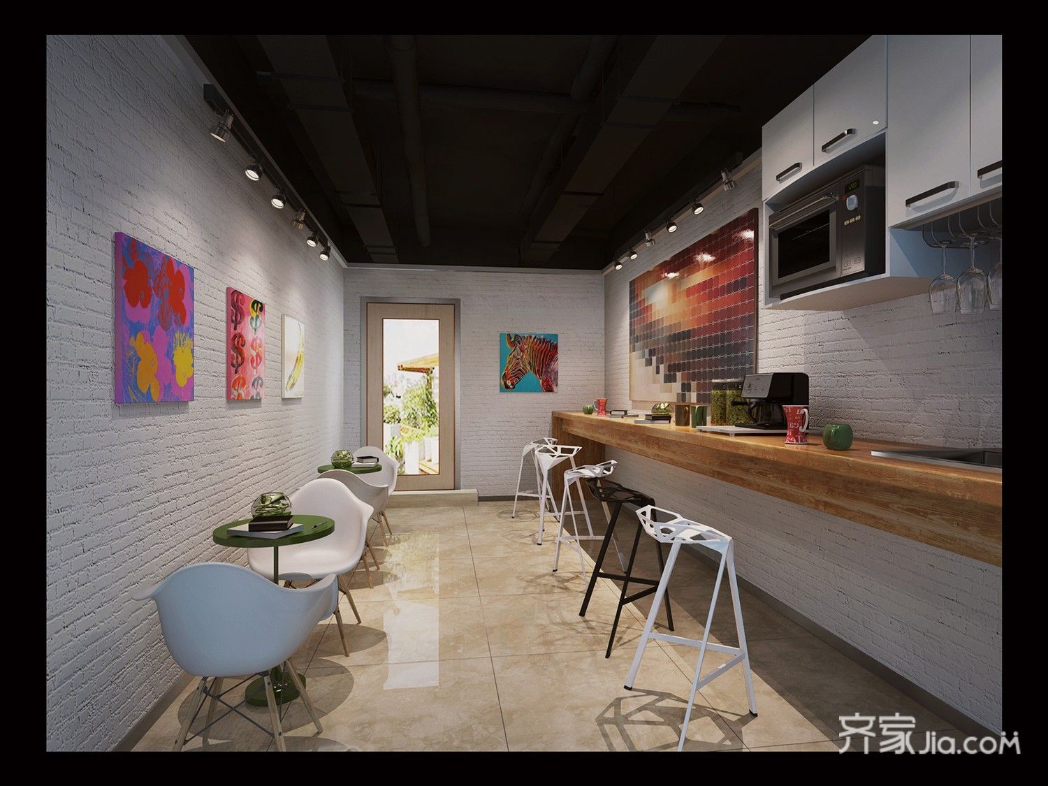 20万以上装修,140平米以上装修,简约风格,餐厅,吧台,黑白