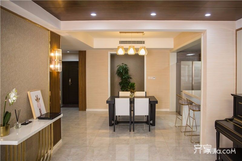 大户型,20万以上装修,四房装修,140平米以上装修,混搭风格,暖色调,餐厅