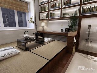 140㎡新中式三居装修榻榻米茶台设计