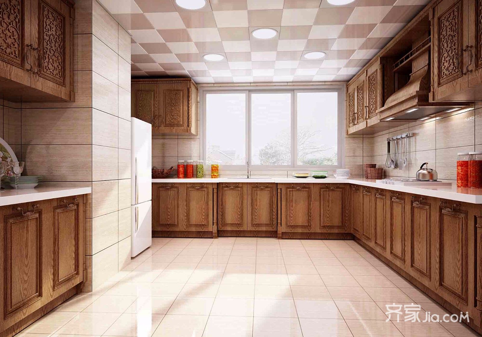 160平中式装修厨房构造图