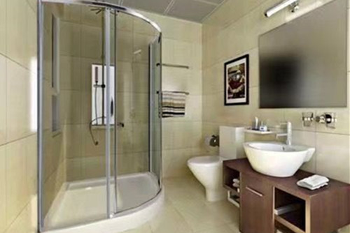 4平方米的干湿浴室真的很难分开。广州家具城在这里
