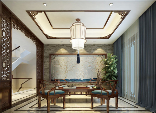 【二十四城装饰】中式茶室装修设计 中式茶室装修注意事项