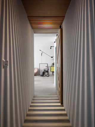 115㎡北欧风格三居装修卫生间走廊设计图