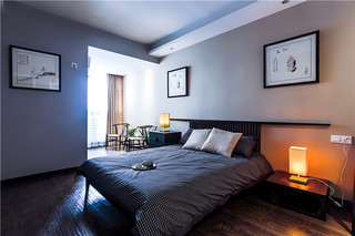 150平新中式风格装修卧室背景墙效果图