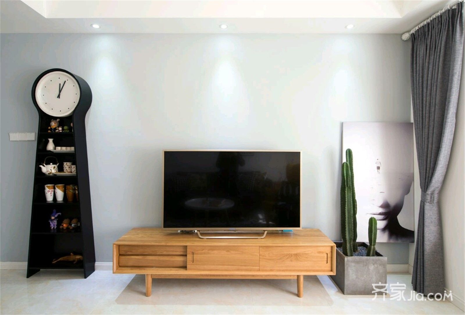 90简欧三房装修效果图,向度装修案例效果图-齐家网