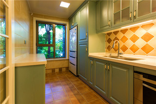 360平美式风格别墅厨房装修效果图