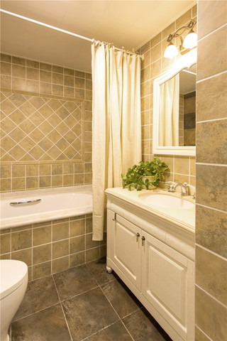360平美式风格别墅装修浴室柜设计图
