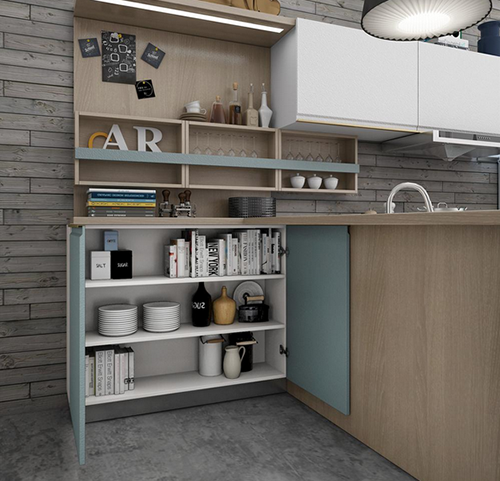 推荐产品:欧派康宝蓝整体橱柜对于5平米以下的小厨房而言,空间有限