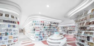 纯洁流畅的书店装修效果图