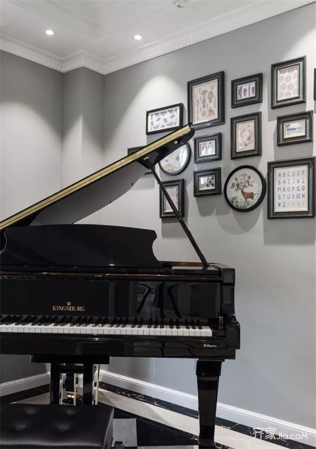 5万180平米现代复式装修效果图,钢琴师的跃层大宅装修案例效果图-齐家