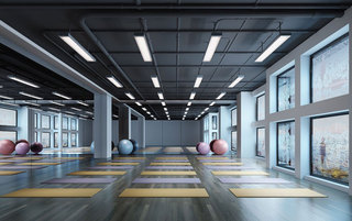 健身房瑜伽教室装修设计效果图