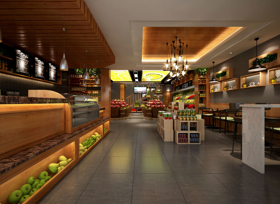精品水果店装修效果图2/5