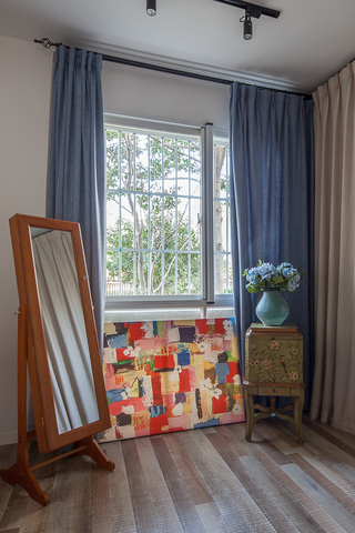 复古美式三居装修窗帘搭配图