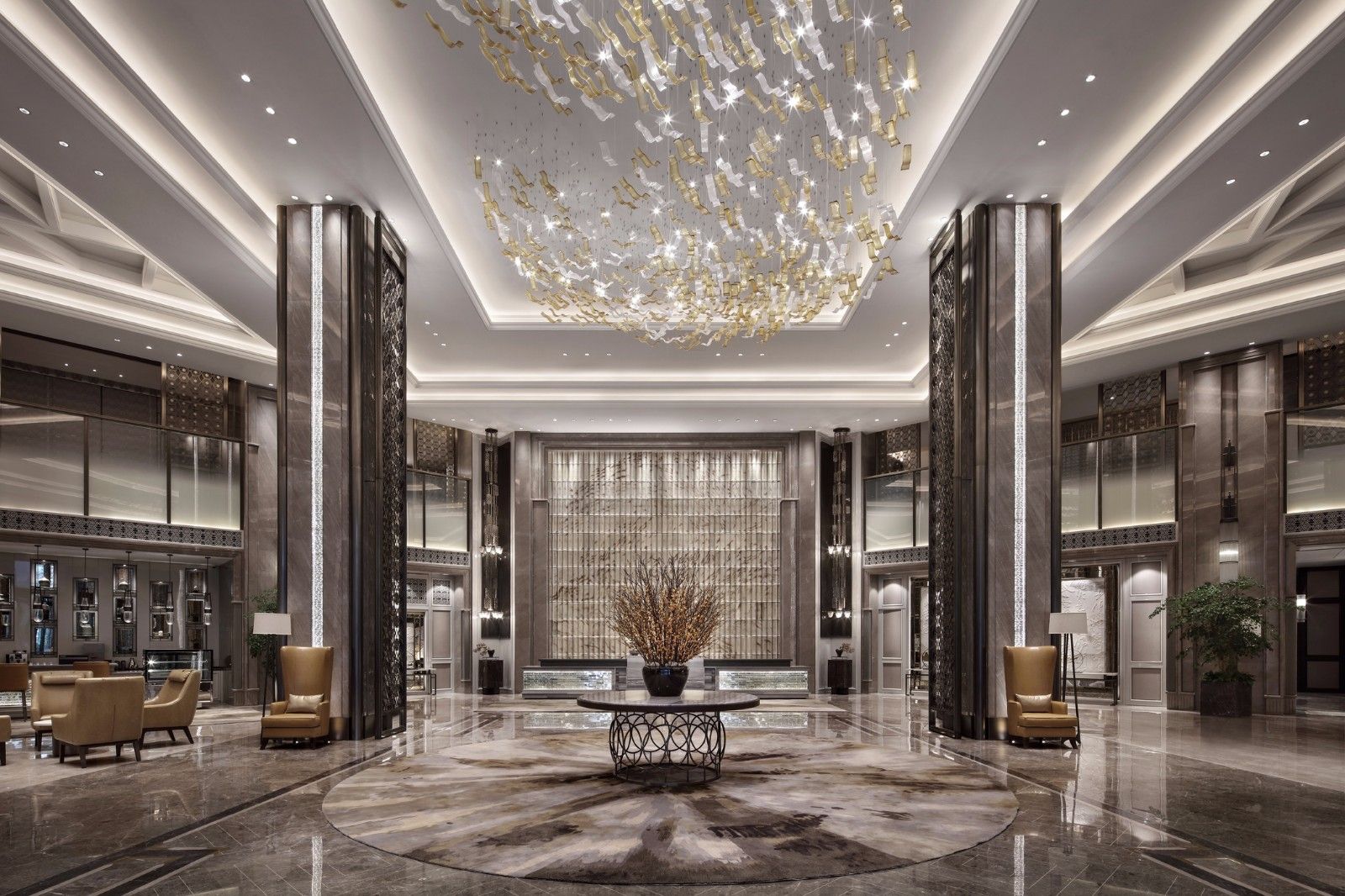奢华大饭店大堂装修效果图9/9