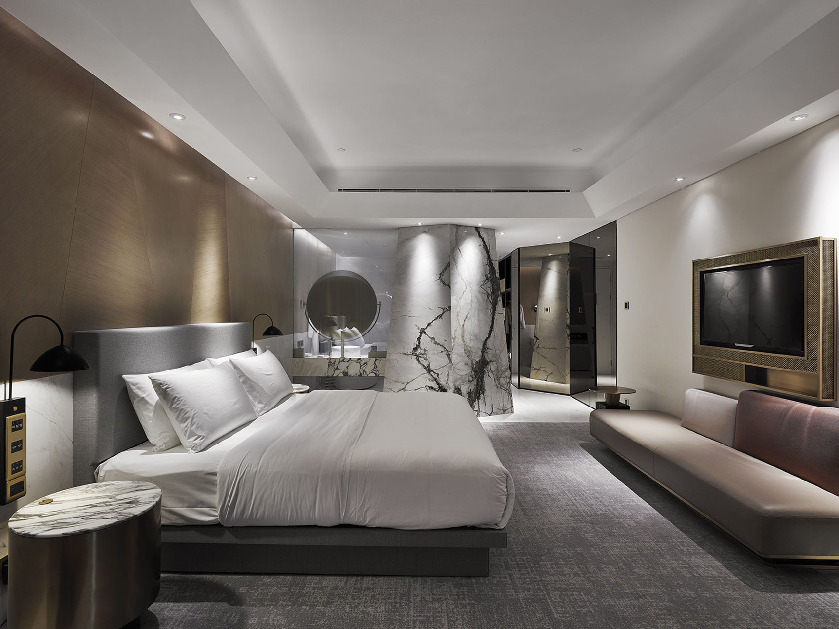 装修效果图 家居图册 精致前卫星级酒店入口大厅设计图