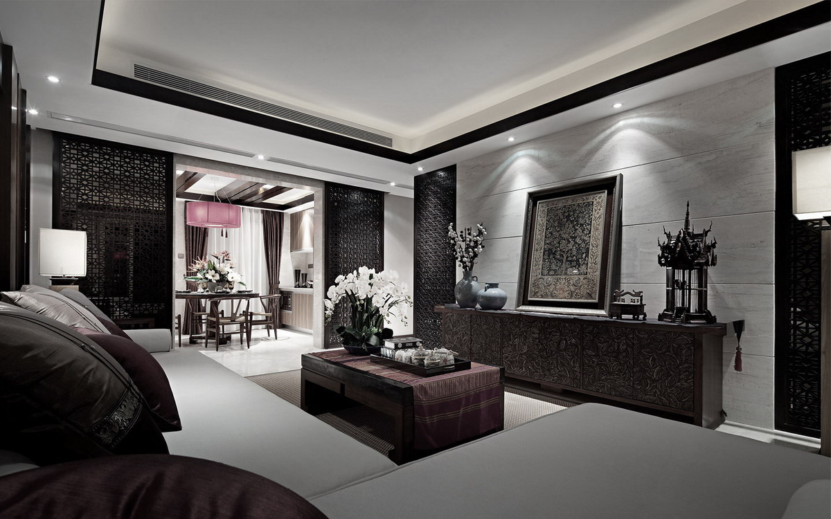 二居室装修,100平米装修,15-20万装修,东南亚风格,白色