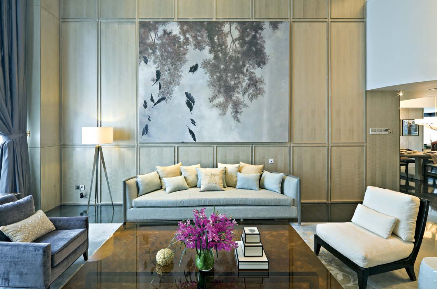 现代风格别墅沙发背景墙装修设计图