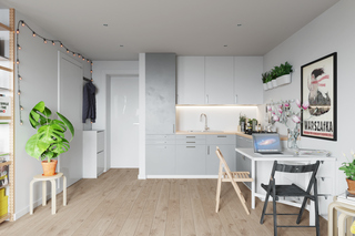 小户型北欧公寓厨房装修效果图