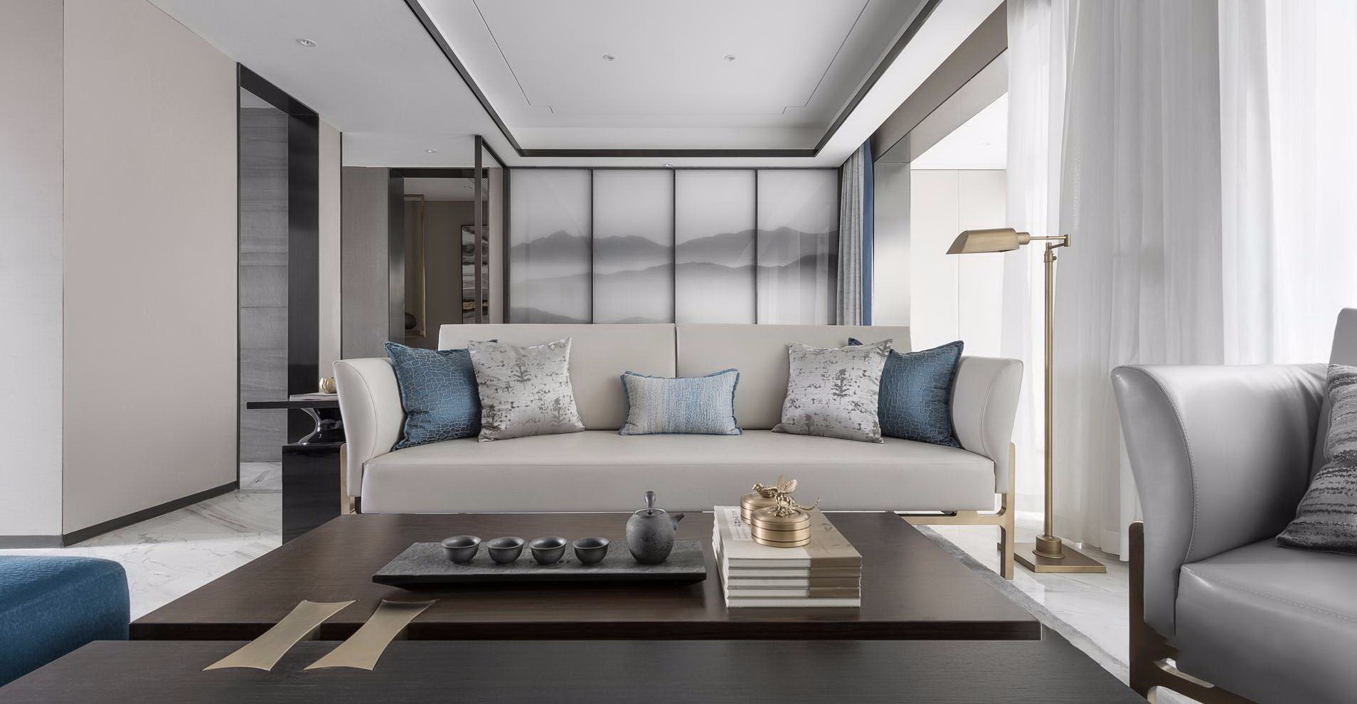 新中式风格别墅装修沙发设计图